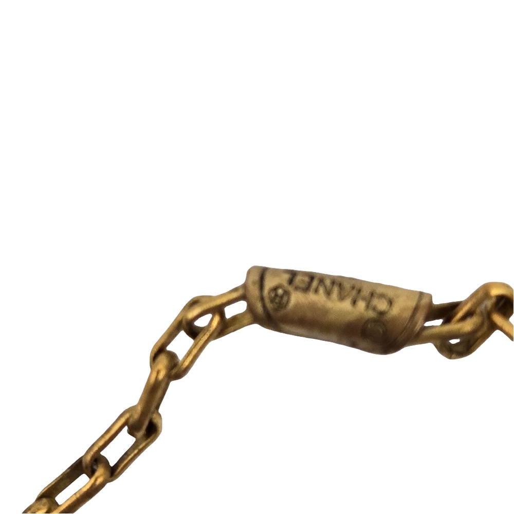 #30  CHANEL Coco Mark GP Round Gold Necklace - Picture 9 of 9